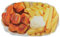 United Labels Currywurst & Pommes Kissen, Kopfkissen 50x30 cm, Sofakissen in Pommesschalen-Optik, Dekokissen, lustiges Geschenk für Kinder und Erwachsene