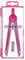 Alco-Albert 1355-20 - Compas géométrique avec guide à crémaillère, longueur 165 mm, rose