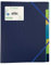 Exacompta 552572E Ordnungsmappe Forever aus Recycling-Kunststoff für DIN A4, 8 Fächer mit bunten Taben, 2 Gummizüge Blau