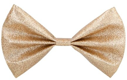 Boland 53110 - Papillon glitter, oro, misura circa 13 cm, elastico, design stretto, lucido, costume, carnevale, halloween, festa in maschera, festa a tema