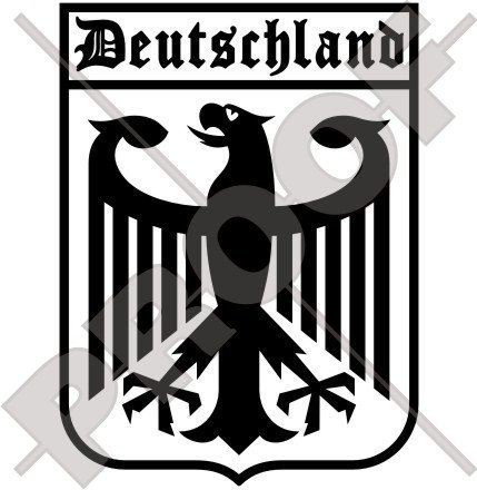 DEUTSCHLAND Deutscher Adler, Deutschland 160mm Auto & Motorrad Aufkleber, Vinyl Stickers - WAHL VON 22 FARBEN
