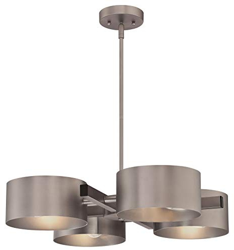 Westinghouse Lighting 63687 Zaro Four-Light Indoor Chandelier, Dark Pewter Finish