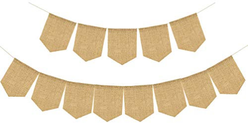 Amosfun 1 x Wimpelkette zum Selbermachen, unbeschriftet, zartes Schild in Schildform, Banner für Hochzeit, Party, Dekoration