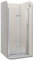 Moments of Glass Mampara de ducha puerta plegable rango de ajuste de 100-104cm altura: 195 cm de vidrio transparente templado de seguridad de 6mm perfiles de aluminio chrome – DK822