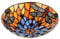 JUDU Vintage Tiffany Style 12/16Inch Stained Glass Dragonfly Style Flush Mount Ceiling Light Fixture with Stained Glass Shade Hanging Tiffany Lamps for Dinner Room Living Room (Dragonfly 30cm)
