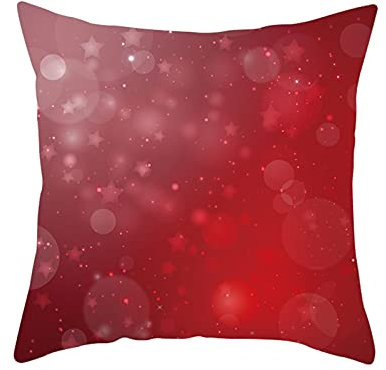 Banemi 40X40CM Kissenbezug, Kissenbezug Xmas Halo Lichtsterne Polyester Weihnachtsfeier Dekorationen