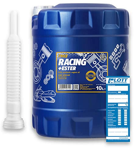 MANNOL 10L Racing+Ester 10W-60 Motoröl inkl. Schlauch