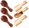 Small Wooden Salt Spoon,Wood Spoon with Short Handle, Perfect for Small Jars of Jam, Spices, Condiments, Seasoning, Sugar, Honey, Coffee, Tea, Mustard, Ice Cream, Milk Powder