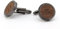 NaturSchatulle Manschettenknöpfe Herren Holz Gravur Individuell 1 Paar Schwarz Manschettenknopf Rund Hochzeit Anzug Männer Cufflinks for Men Initialen
