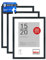 DEHA Design Bilderrahmen, 15 x 20 cm (3er Set), Aluminium, Schwarz matt, Fotorahmen zum Auftstellen im Hoch- & Querformat, bruchsicheres Kunstglas, Tribeca