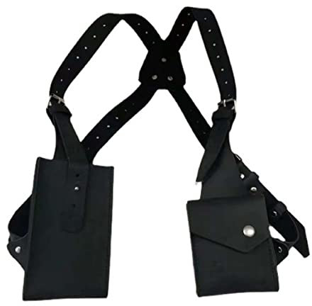 Crossbody Bag Männer, Messenger -Taschen für Männer Männergurt versteckte Unterarm Umhängetasche Western Cowboy Retro Outdoor Verstellbares PU Leder Doppel Schulter -Beutel