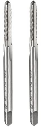 PATIKIL M2.5 x 0.45 Filetto Fresatura Maschiatura, 2pz Metrico Macchina Maschi Alta Velocità Acciaio Dritto Scanalatura