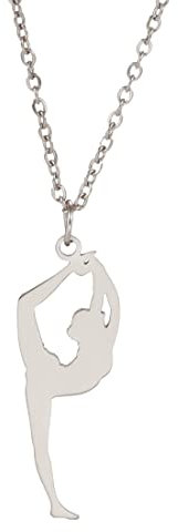 EUEAVAN Inspirierend Turner Anhänger Halskette Ballett Ballerina Sport Tanz Solo USA Gymnastik Choker Team Schmuck Mädchen Frau Trainer Tochter (h)