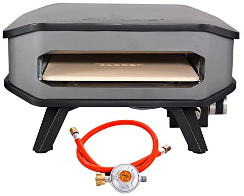 Cozze® Four à pizza à gaz pour l'extérieur - Avec pierre à pizza et régulateur - 5,0 kW - 50 mbar - Pizzas parfaites en seulement 2 minutes