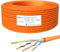 HB-DIGITAL 15m CAT.7a Câble réseau LAN Câble de pose AWG 23 Cuivre pur S/FTP PiMF LSZH Sans halogène RoHS-Compliant Câble d'installation Ethernet Câble de données PoE 10Gbit/s max. 1200MHz Orange