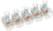 Morsetti Unipolari Volanti per Cavi Elettrici - 1 Striscia da 5 Pezzi Disponibile in Diverse Dimensioni - Ideale per Lavori Fai da Te (4 mm)