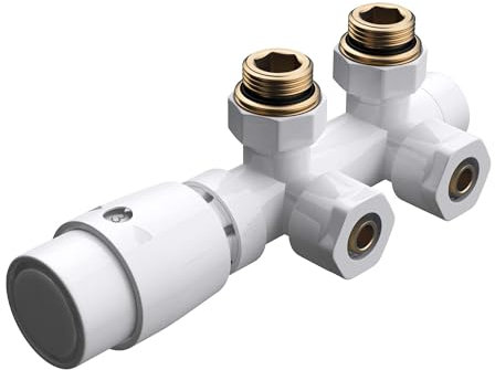 Mai & Mai Tête de Robinet Thermostatique Blanc pour un Chauffage à Eau Chaude Contrôleur de Température 6 ° - 28 °