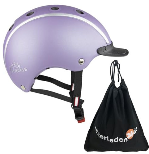 RL24 - Casco Kinder Reithelm Nori Pastell Princess inkl. Schutzbeutel | Reitkappe für Mädchen & Jungen | Helm zum Reiten, Fahrrad- & Skifahren | Reiterhelm in Lavendel | Größe S (52-56 cm)