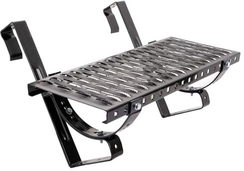 Durabern Dachtritt/Laufrost SET für Dachdeckung aus Dachziegel zum Einhängen | Premium Verzinkt (1, Schwarz - Ral 9005, 120 cm)