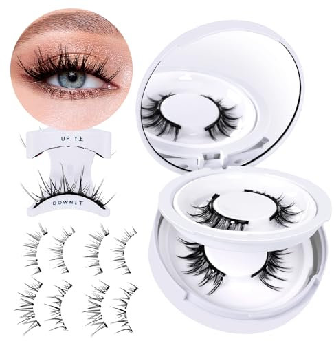 B&Q Magnetische Wimpern 2Pairs Magnet Wimpern Natürlicher Look Zwei Verschiedene Magnetic Lashes Set Beinhaltet Werkzeuge zum Tragen von Wimpern Wiederverwendbare Wimpern Magnetisch (CX01)