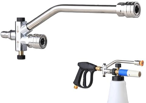 Pressure Washer Soap Connector - Foam Car Wash Spraying, Foam Cannon Hose Attachment | Car Wash Sprayer Pressure Washer Attachment with Double Tip, Power Washer Sprayer Nozzles for Enhanced Cleaning