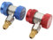 Klanata R134A AC-Schnellkupplungs-Adapter-Set, 2-teilige hoch-niedrige verstellbare Anschlüsse mit 1/4-Zoll-Stecker-Bördel für die Evakuierung und Aufladung von Auto-Klimaanlagen