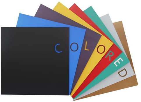 Creatorally Colorato Compensato 3mm, Colori Compensati per Laser 30x30 cm 8 Pezzi, Legno di Tiglio per Incisione e Taglio Pirografia Fai Da Te (8 Colori)
