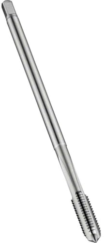 Dormer E600M4NO2 Series E600 HSS-E-PM Straight Flute Long Machine Tap, Bright Finish, M4 x 0.70mm x 73mm, No.2