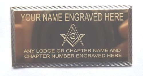 Emblems-Gifts Masonic Lodge Name Plate Engraved With Lodge No & Name