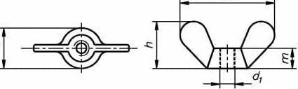 Reidl Flügelmuttern M 3 DIN 315 Messing blank 100 Stück