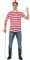 Smiffys Wo ist Walter? Set, Rot & Weiß, mit T-Shirt, Hut & Brille