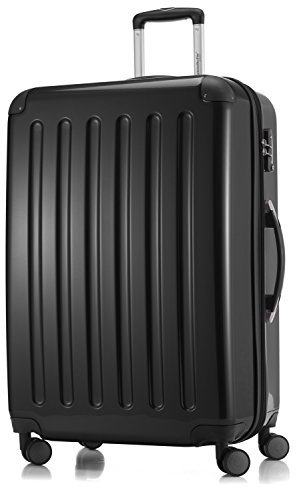 Hauptstadtkoffer- Alex - - Großer Hartschalen-Koffer, TSA, 4 Doppel-Rollen, Trolley, Rollkoffer, Reisekoffer, Volumenerweiterung, 75 cm, 119 Liter, Schwarz