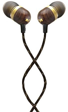House of Marley Kopfhörer mit Kabel 'Smile Jamaica'- In-Ear Kopfhörer mit Mikrofon, 1-Knopf Steuerung & Geräuschisolierung, inkl. 2 Gel-Aufsätzen und verwicklungsfreies Kabel (Kupfer)