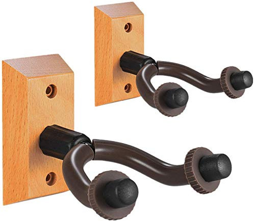 CAIHONG Gitarrenhalter für Die Wand, Gitarren Wandhalterung Holz, Wandhalterung Gitarre, Gitarre Wandhalterung für Klassische Gitarre, E-Gitarre, Bassgitarre (2 Stück)