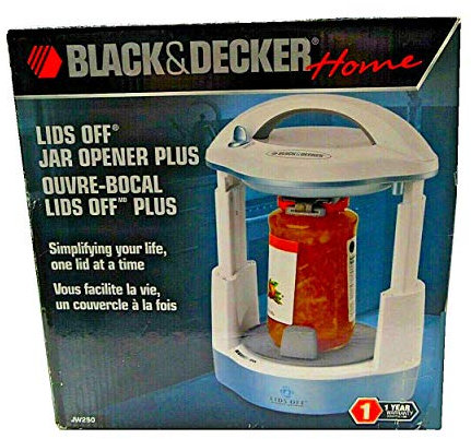 Black and Decker White and Cyan Jar Opener Model JW250