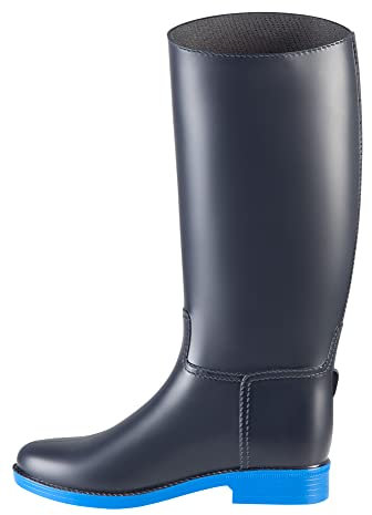 PFIFF 102796 - Stivali da equitazione Aberdeen, in gomma, per bambini, adulti, unisex, 28-42, Blu scuro blu medio, 42 EU