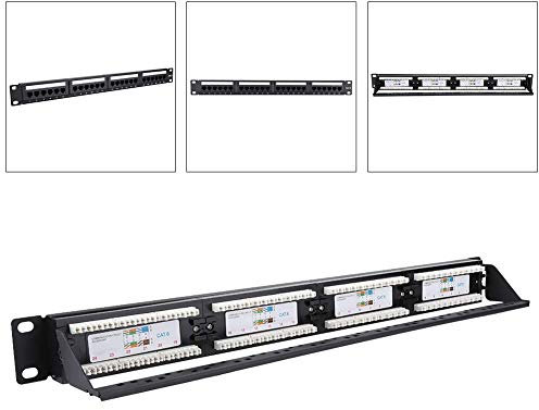 CAT6 24 Ports Panneau de Brassage Ethernet monté en Rack Distributeur de Panneaux de Brassage 19