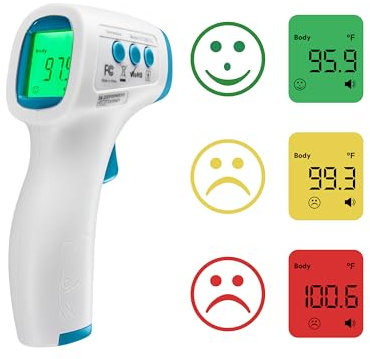 HoMedics Homedics Non-Contact Infrared Forehead Thermometer Accurate Body, Food, Liquid Temperature Readings