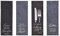 Bestecktasche Sprüche aus Filz Grau 4-Fach, (B/H) 9x26cm