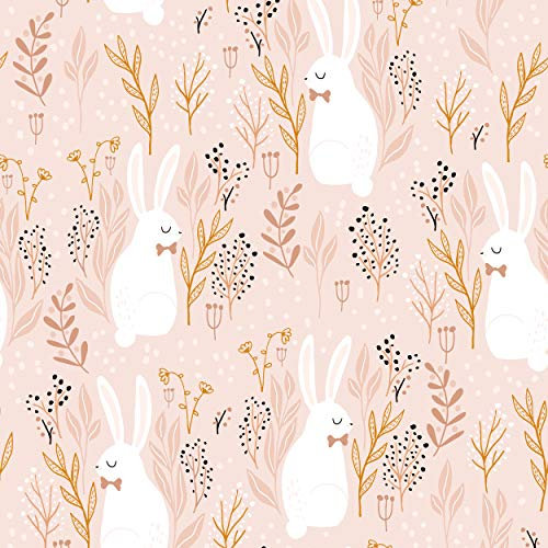 decomonkey Fototapete selbstklebend Kinder Kinderzimmer Tapetenrolle 10 m Tapete Vliestapete Deko Panel Modern Design Wanddeko Wandtapete | Tiere Kanninchen