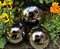 Dekokugel schwarz poliert 3er Set 20-10-10 cm aus Edelstahl Kugel Dekorationskugel Gartenkugel