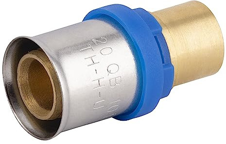 Raccord jonction Multicouche à Sertir Multi profils TH-H-U diamètre Ø20 mm/cuivre à souder Ø14 mm - Pour réseau d'eau potable et chauffage NOYON & THIEBAULT