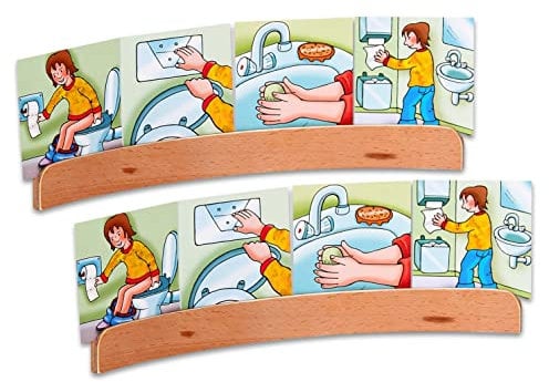 Betzold - 2 Kartenhalter aus Holz für 6 Spielkarten - Kindergarten Spielkartenhalter