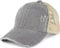 styleBREAKER Damen Baseball Cap im Washed Used Look mit Mesh Einsatz | Ponytail Cap für hohen Zopf | Verstellbare 6-Panel Schildkappe für Sommer und Freizeit, Farbe:Grau