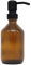 A Good Smile DIY Glas Seifenspender Edelstahlspender 250ml mit Aufkleber zum selbst gestalten Braun/Schwarz