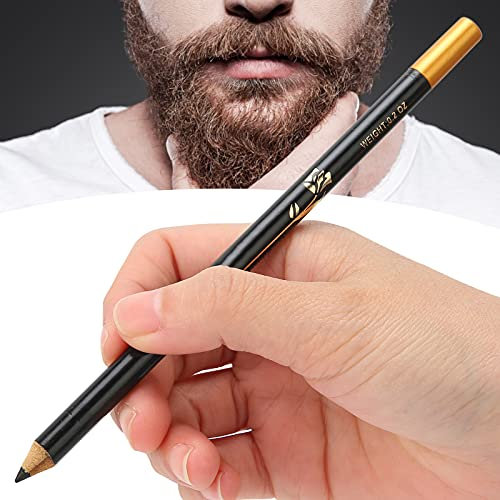 Crayon à Barbe Professionnel - Remplisseur et Outil de Mise en Forme - Kit de Toilettage Domestique Avec Doublure (Noir)