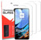 QUITECO Protector Pantalla para Xiaomi Redmi 9T [3 Piezas] Vidrio Cristal Templado