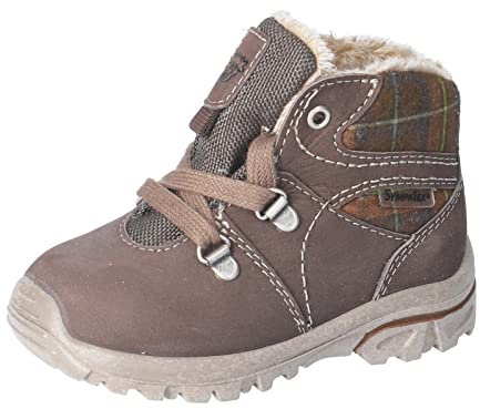 RICOSTA Jungen Lauflernschuhe DESSE,Kinder Boots,WMS:Weit,lose Einlage,Sympatex,schnürstiefel,Booties,wasserdicht,Quinoa/Schoko (290),27 EU
