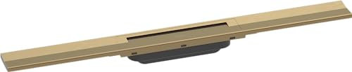 hansgrohe Fertigset Duschrinne RainDrain Flex, Abflussrinne 700mm, Bodenablauf Dusche kürzbar, Brushed Bronze