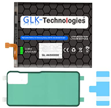 High Power Ersatzakku kompatibel mit Samsung Galaxy S20 FE (G780F) Galaxy S20 FE 5G (G781B) | GLK-Technologies Battery | accu | 4700mAh Akku | inkl. 2X Klebebandsätze 2025 BJ